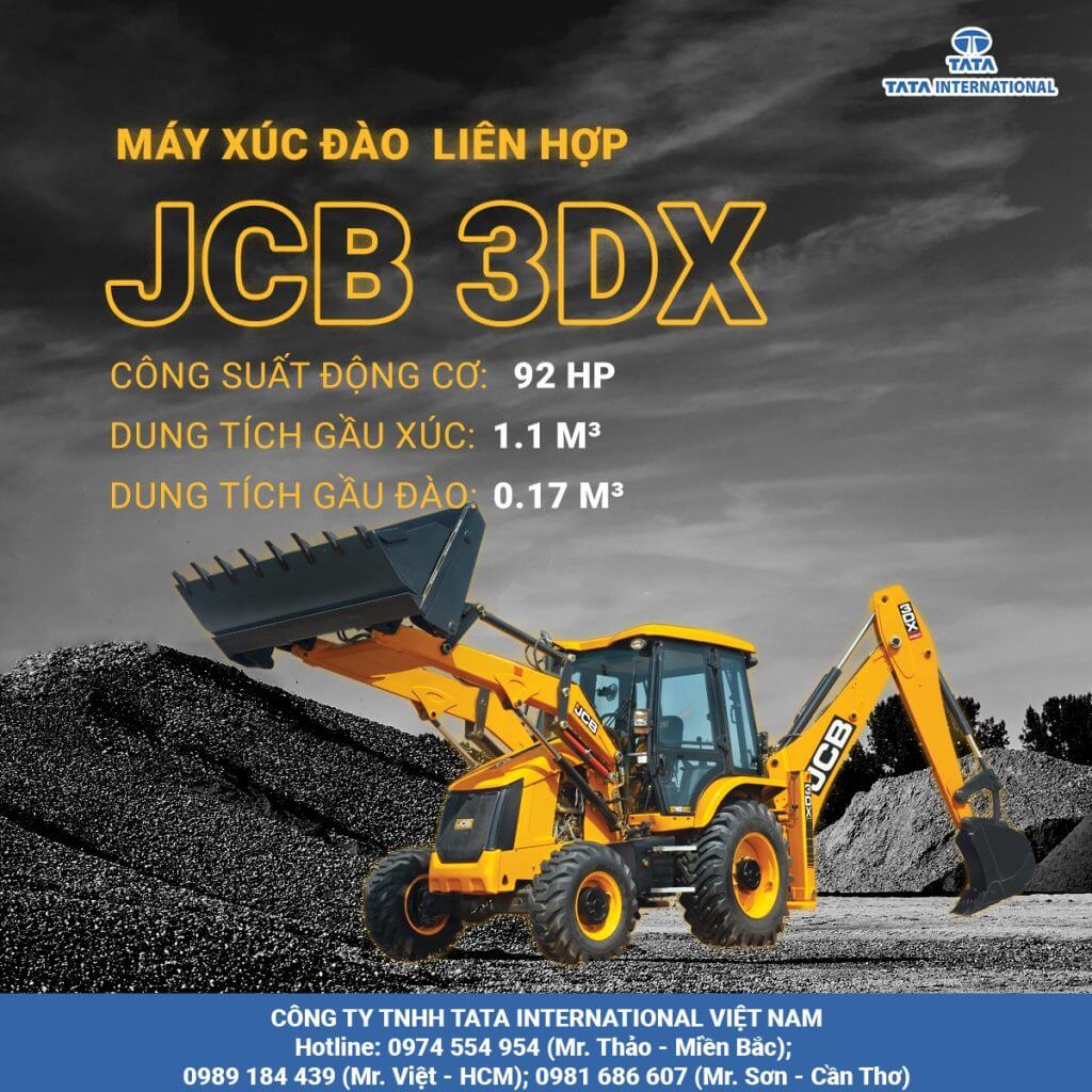 Máy xúc đào liên hợp JCB 3DX